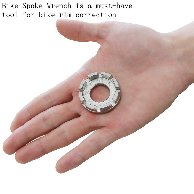 Goabroa Bike Spoke Wrench, Hard Steel 8-in-1 Hardened Steel Bicycle Rim Truing Kit for Precision Wheel Tension Adjustment, Compatible with 10/11/12/13/14/15G Spokes Nipples - Image 4